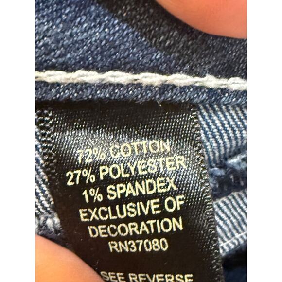 Cato Premium Star Bling Pocket Dark Denim Jeans 26W Plus Western Rhinestone - Picture 5 of 9